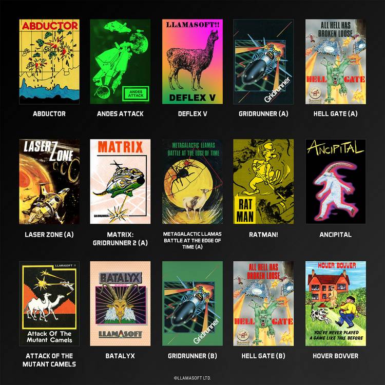 Evercade Llamasoft Collection multi-game cartridge, imported from the UK