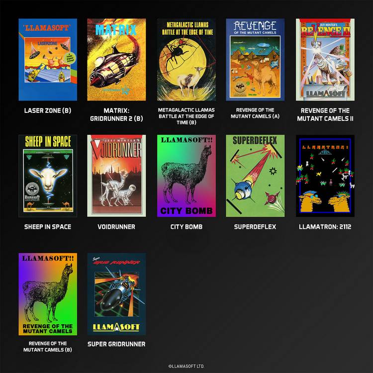 Evercade Llamasoft Collection multi-game cartridge, imported from the UK