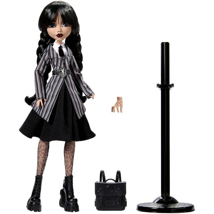 Monster High Wednesday Addams collectable doll in uniform (British brand)