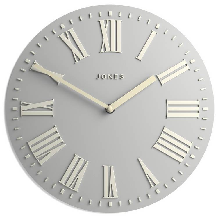 Jones Clocks Regal wall clock dove grey 30cm - British product