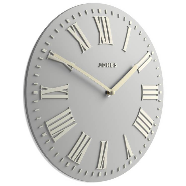 Jones Clocks Regal wall clock dove grey 30cm - British product