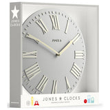 Jones Clocks Regal wall clock dove grey 30cm - British product