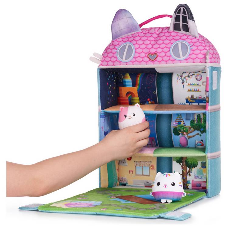 Gabby's Dollhouse plush dollhouse playset with two plush cats 40cm, imported from the UK