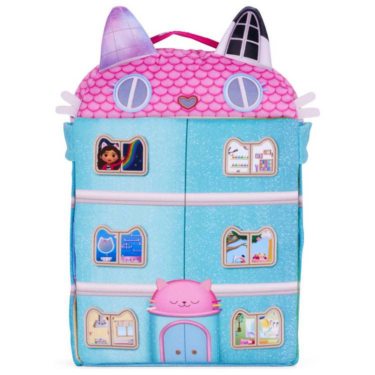 Gabby's Dollhouse plush dollhouse playset with two plush cats 40cm, imported from the UK
