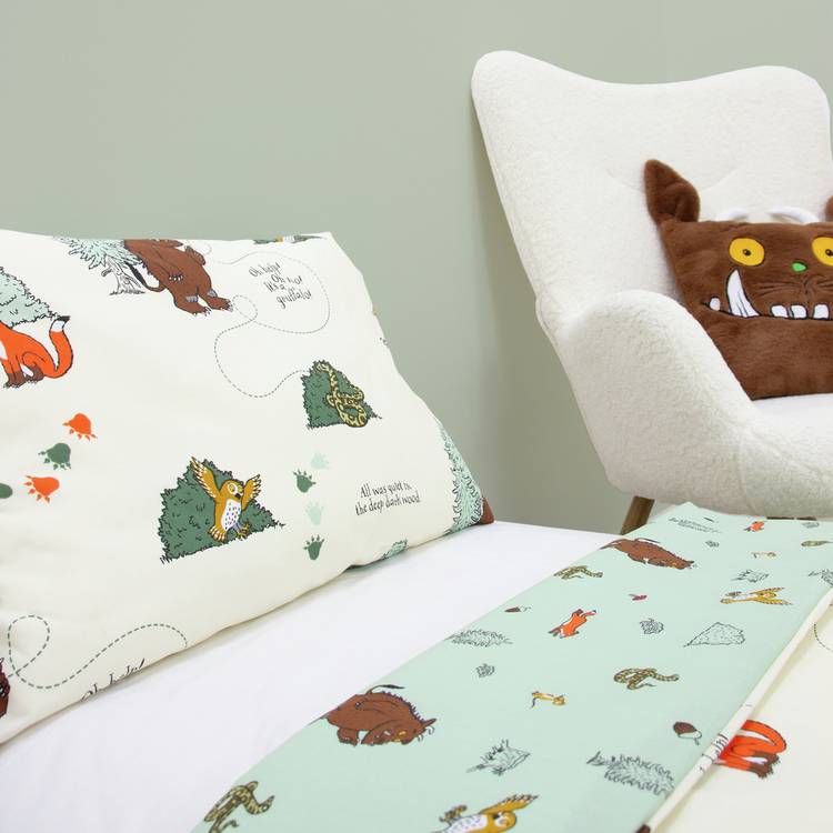 The Gruffalo kids bedding set white green toddler (British brand)