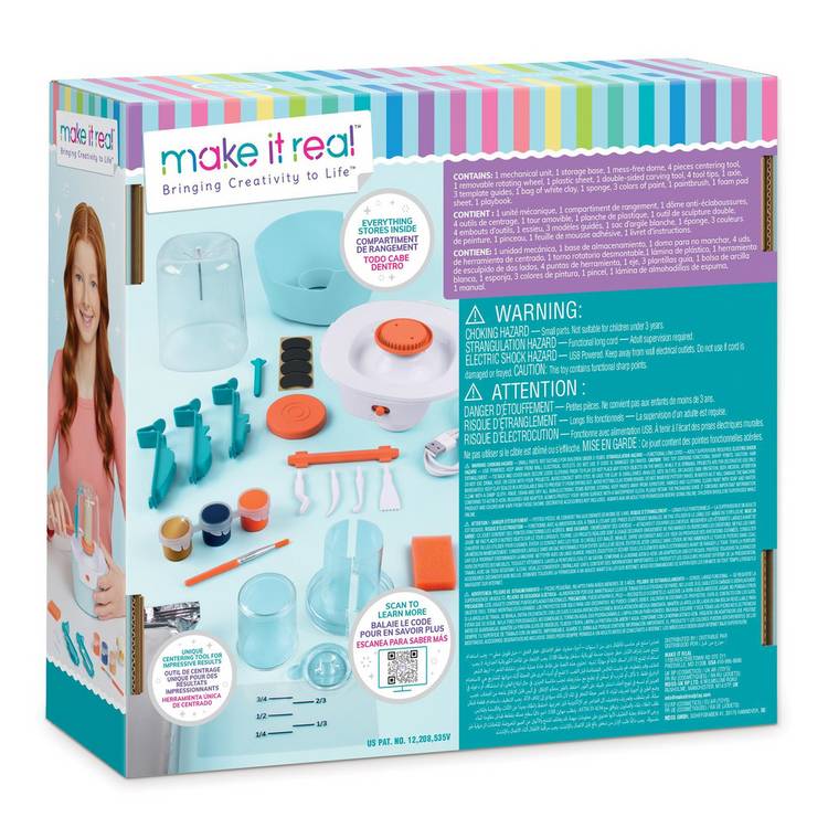 Make It Real mini pottery studio air-dry clay set UK version