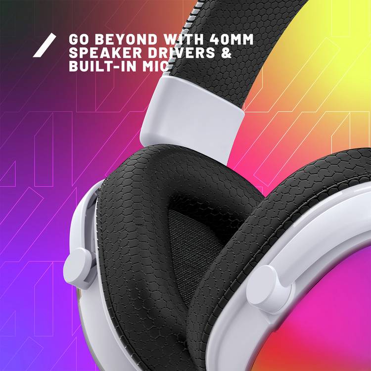 STEALTH Radar Glow RGB wired headset white (British brand)