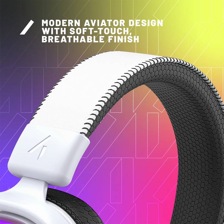 STEALTH Radar Glow RGB wired headset white (British brand)