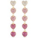 Argos Lipsy Rose Gold Plated Micro Pave Tonal Pink Drop Earrings- Buy online at McGrocer