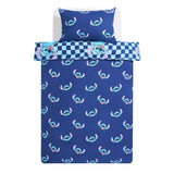 Disney Stitch toddler bedding set blue checkerboard, imported from the UK