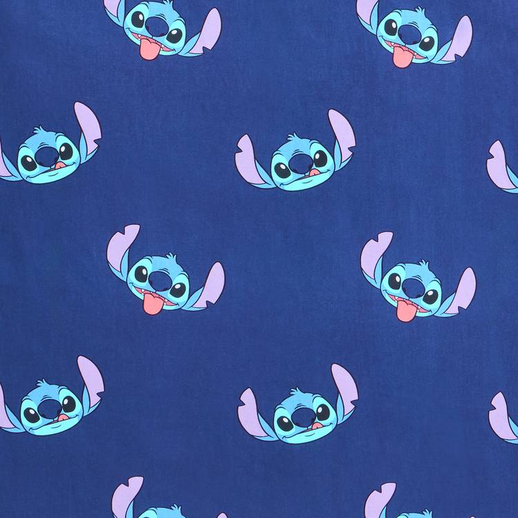 Disney Stitch toddler bedding set blue checkerboard, imported from the UK