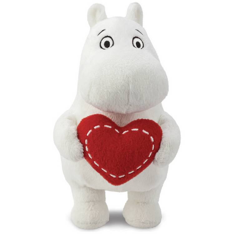Moomins World standing soft toy heart 6.5 inches, imported from the UK