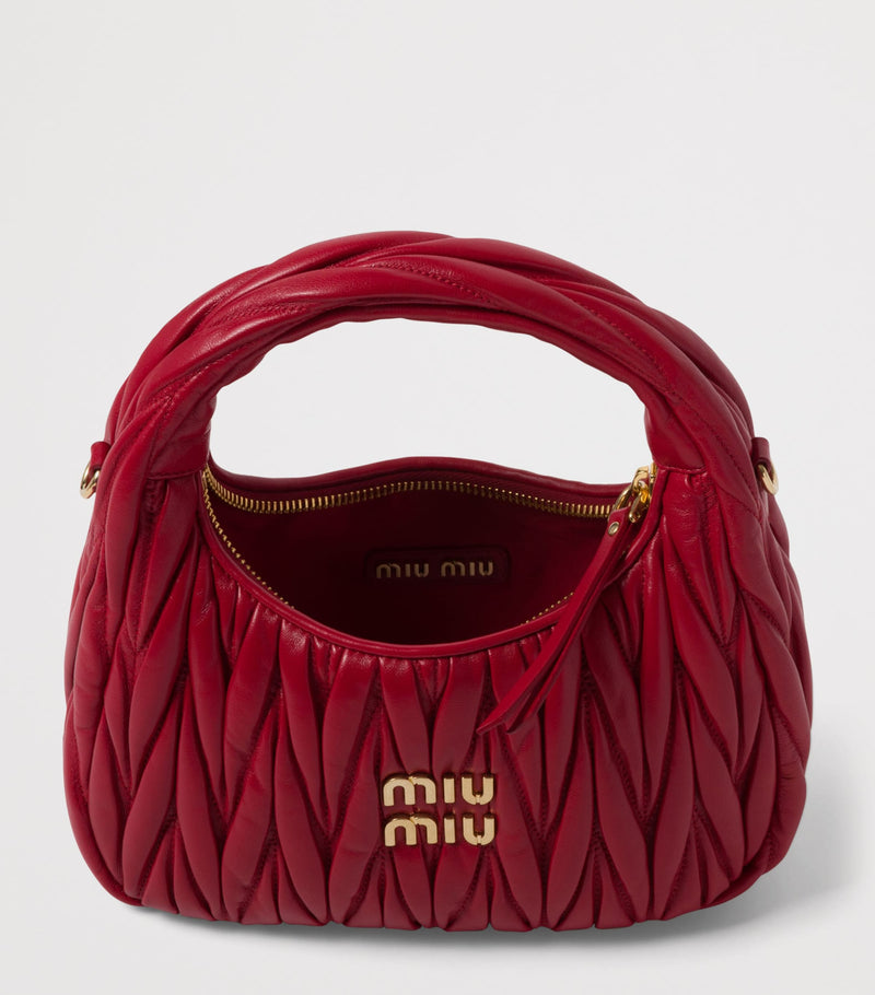Miu Miu matelassé leather Wander top-handle bag (British brand)