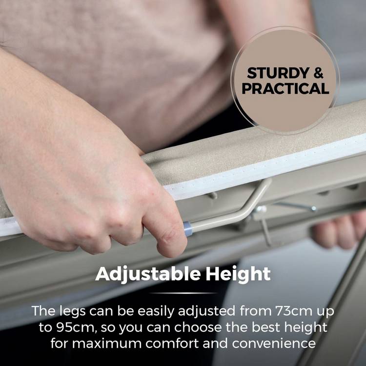 Tower large ironing board Latte 122cm - British product