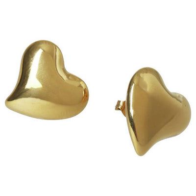 Argos Liars & Lovers Stainless Steel Gold Tone Heart Stud Earrings- Buy online at McGrocer