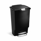 Simplehuman plastic pedal bin 45 litre black (British brand)