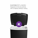 Simplehuman plastic pedal bin 45 litre black (British brand)