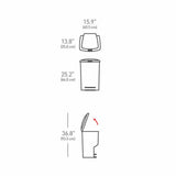 Simplehuman plastic pedal bin 45 litre black (British brand)