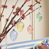 Argos Home pack of 4 egg shaped glass hanging decorations, UK version