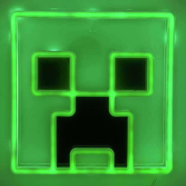 Minecraft Creeper LED wall light 25cm (British brand)