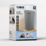 Tower curved sensor bin 50L grey, imported from the UK