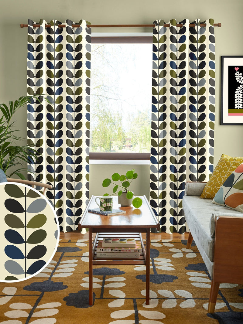 Orla Kiely Green Stem made to measure curtain - British product