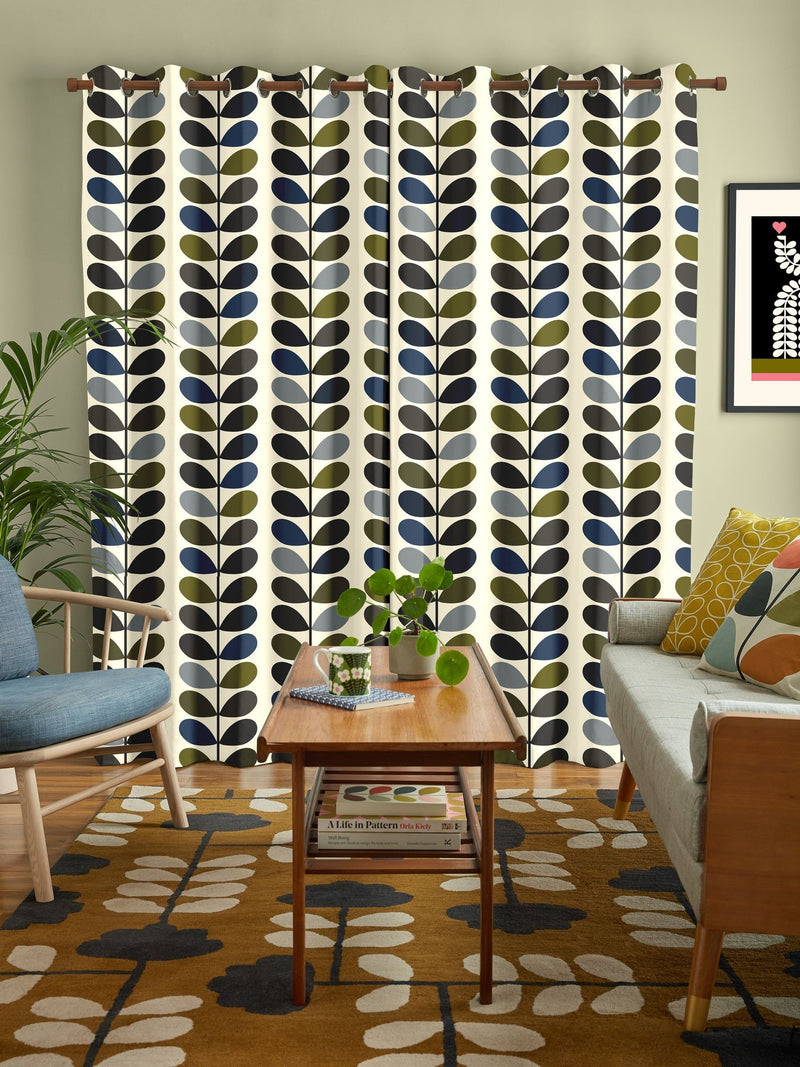 Orla Kiely Green Stem made to measure curtain - British product