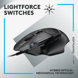 Logitech G502 X wired gaming mouse, imported from the UK