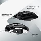 Logitech G502 X wired gaming mouse, imported from the UK