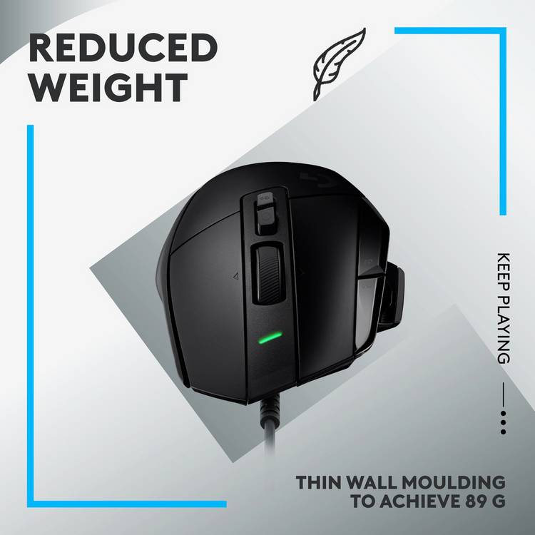 Logitech G502 X wired gaming mouse, imported from the UK