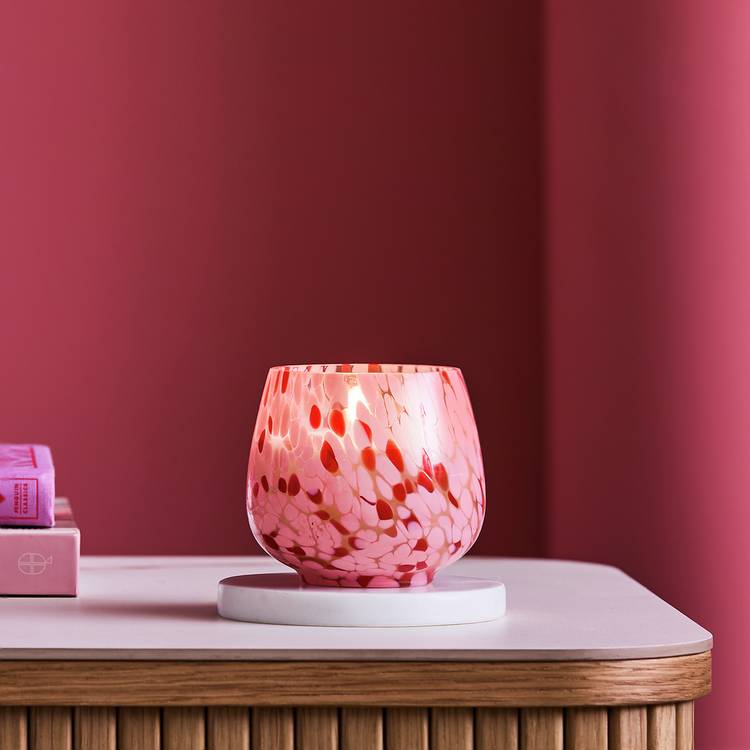 Habitat confetti glass candle Pink Jasmine & Amber, imported from the UK