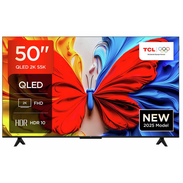 TCL 50-inch QLED Full HD TV 50S5K-UK, imported from the UK