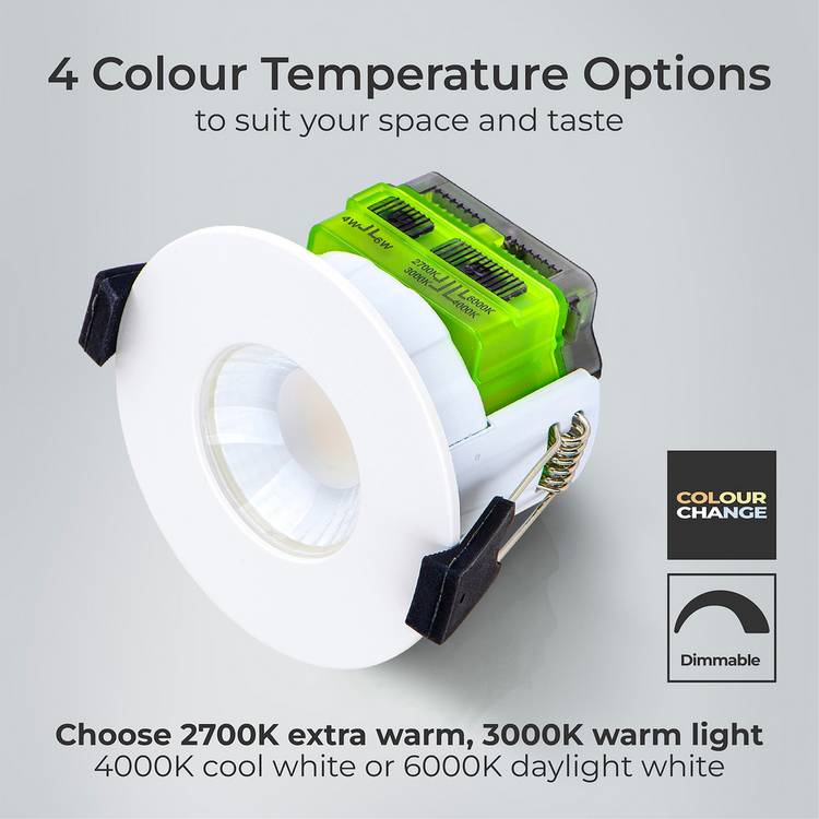 Luceco Ftype MK2 fire rated LED downlight - British product