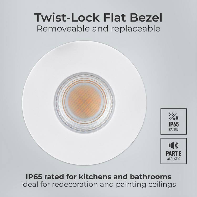 Luceco Ftype MK2 fire rated LED downlight - British product