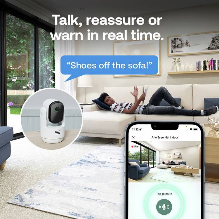 Arlo Essential 3 Pan/Tilt 2K camera imported from the UK