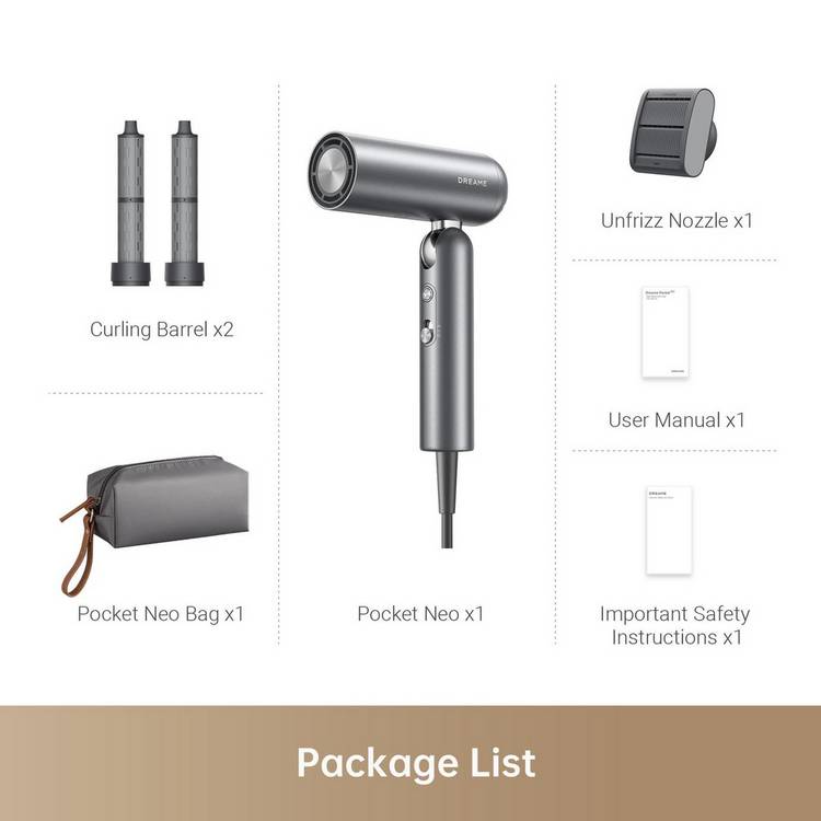 Dreame Pocket Neo compact hair dryer (British brand)