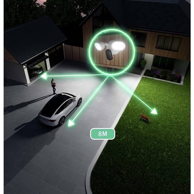 Arlo 2K wired floodlight security camera pack of 2 - British product