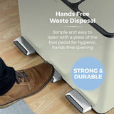 Tower 45L three compartment recycling pedal bin cream (British brand)