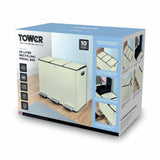 Tower 45L three compartment recycling pedal bin cream (British brand)