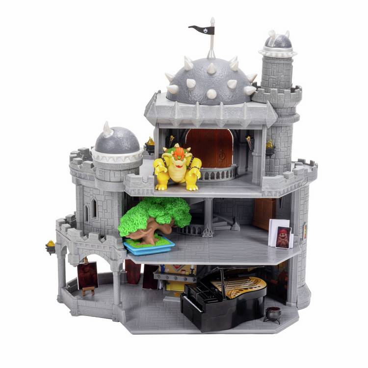Super Mario Bowser castle playset with figure, imported from the UK