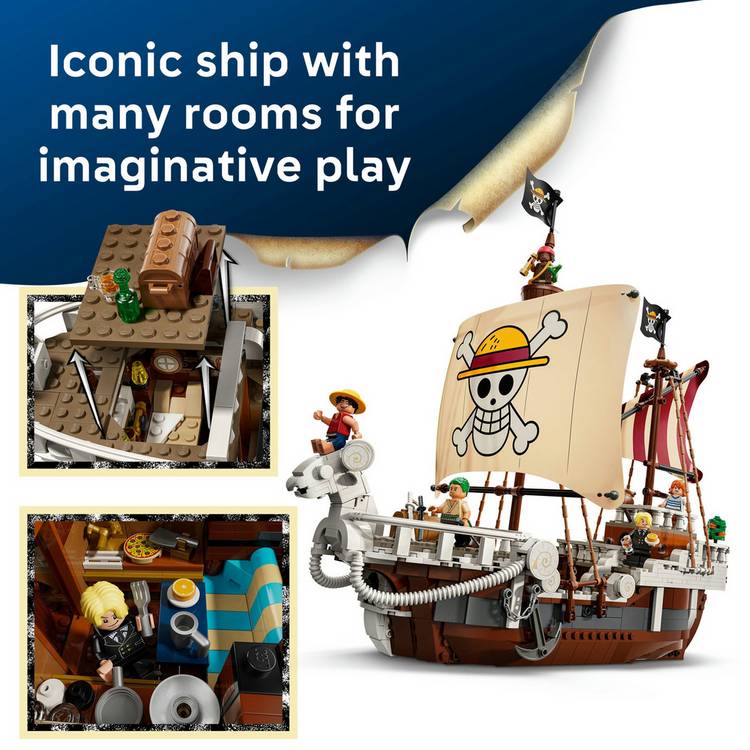 LEGO One Piece Going Merry Pirate Ship building set 1376 pieces - British product