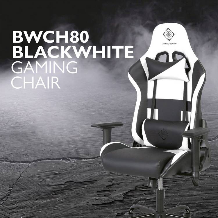 Deltaco DC210 gaming chair black and white, imported from the UK