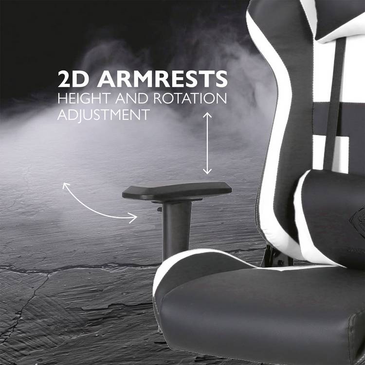 Deltaco DC210 gaming chair black and white, imported from the UK