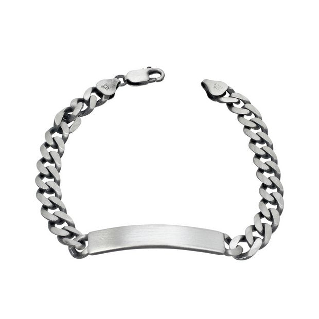 Revere oxidised sterling silver personalised bracelet, British brand