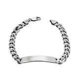 Revere oxidised sterling silver personalised bracelet, British brand