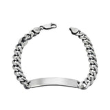 Argos Revere Men's Sterling Silver Personalised Oxidised Bracelet 21.59cm- Buy online at McGrocer
