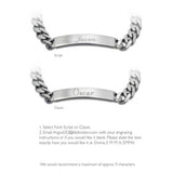 Revere oxidised sterling silver personalised bracelet, British brand