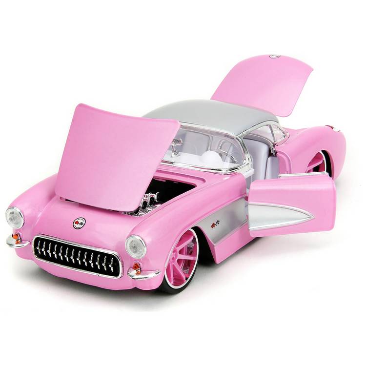 Jada Toys Pink Slips 1957 Chevrolet Corvette 1:24 die-cast car, imported from the UK