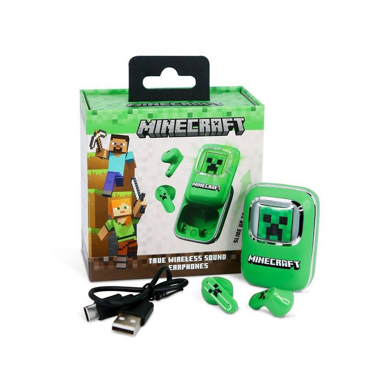 OTL Minecraft Creeper wireless earphones (British brand)