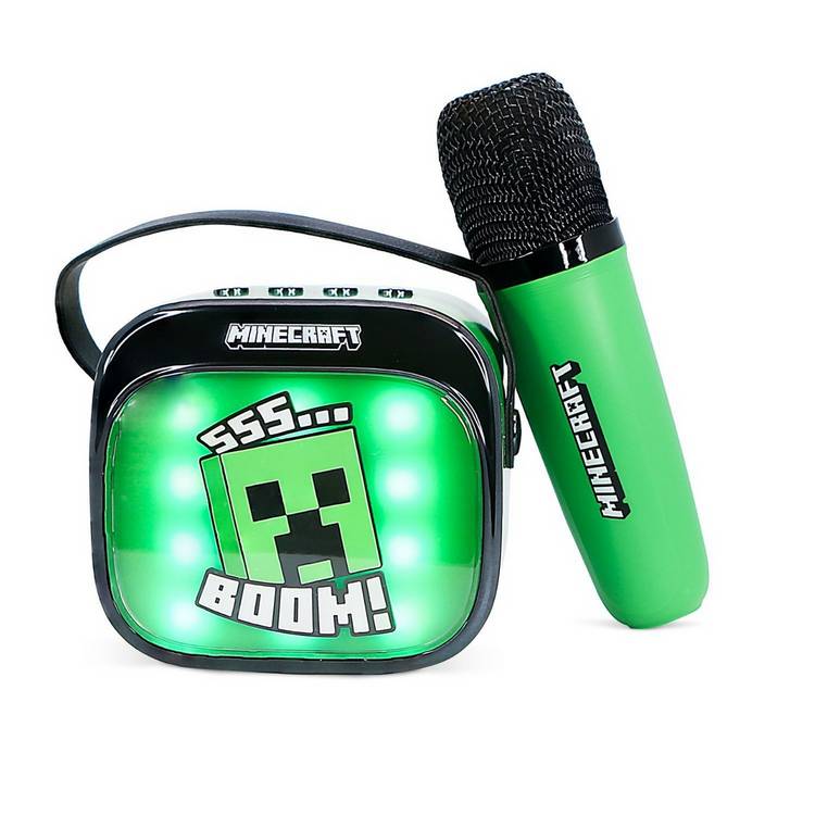 OTL Minecraft PopSing wireless karaoke speaker and microphone, UK version